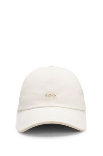 Casquette en twill de coton avec logo en métal - Boss - Modalova