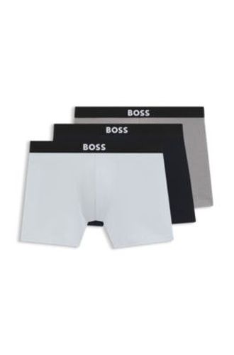 ONE lot de trois boxers longs avec taille logo - Boss - Modalova
