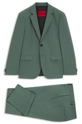 Costume deux pièces Extra Slim en popeline de laine mélangée - HUGO - Modalova