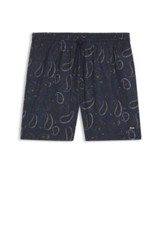 Short de bain à motif cachemire et logo en gomme - Boss - Modalova