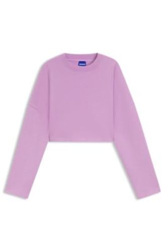 Sweat court en coton avec logo imprimé - HUGO - Modalova