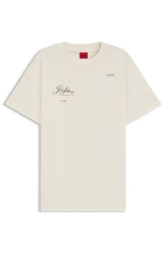 T-shirt en jersey de coton à imprimé parisien graphique - HUGO - Modalova