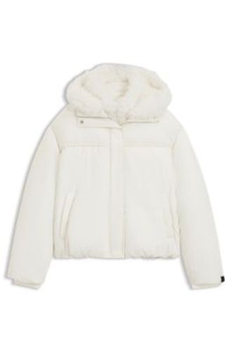 Veste déperlante à plastron amovible en fausse fourrure - Boss - Modalova