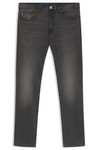 Jean Slim Fit en denim stretch noir lavé - HUGO - Modalova