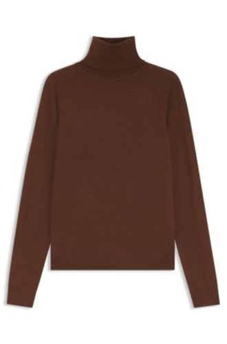 Pull Slim à col roulé en laine mérinos extra fine - Boss - Modalova