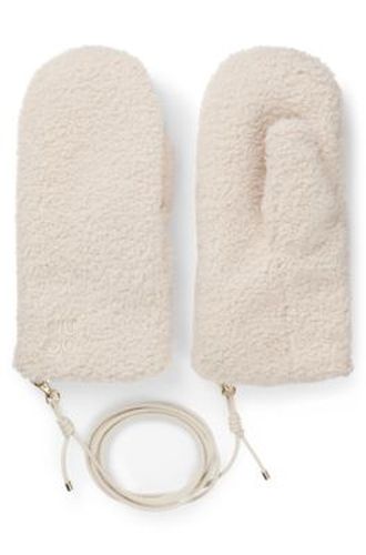 Moufles en peluche avec cordon en similicuir - HUGO - Modalova