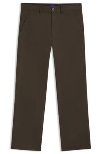 Pantalon Regular en toile de coton stretch - HUGO - Modalova