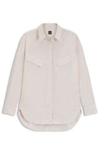 Chemisier Oversize en coton à rayures - Boss - Modalova