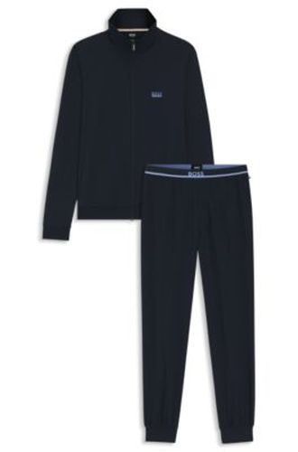 Tenue d’intérieur en coton stretch à logos - Boss - Modalova