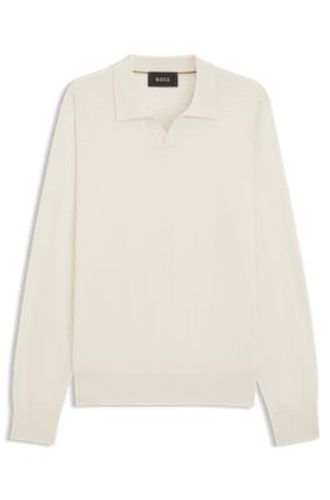 Pull Regular en maille jacquard de soie - Boss - Modalova