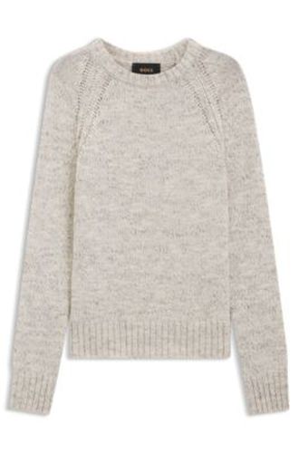 Pull en laine vierge et cachemire imitation tweed - Boss - Modalova