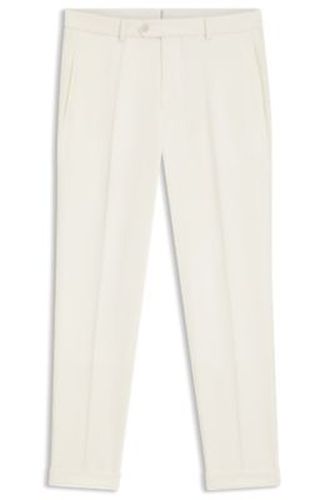 Pantalon Tapered en laine vierge et coton - Boss - Modalova