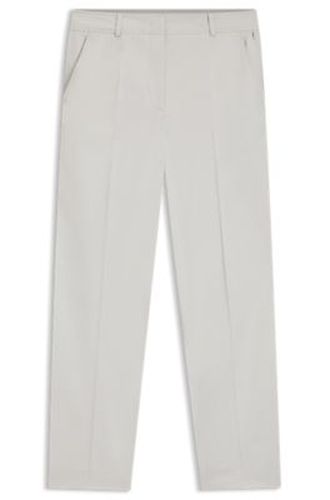 Pantalon Tapered raccourci en coton stretch - Boss - Modalova