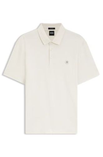 Polo en coton mercerisé à monogramme Double B - Boss - Modalova