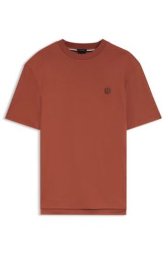 T-shirt en coton avec badge à monogramme Double B - Boss - Modalova