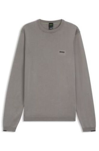 Pull en coton avec détails contrastants - Boss - Modalova