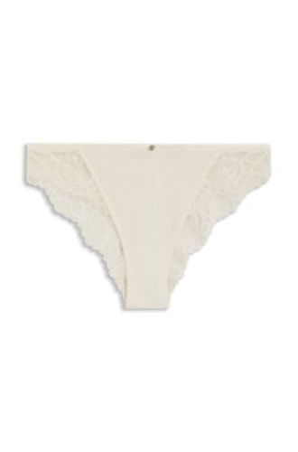 Slip en dentelle avec détails plissés en mesh - Boss - Modalova