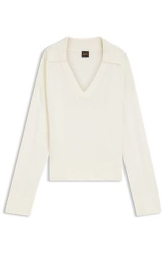 Pull coupe décontractée avec col ouvert - Boss - Modalova