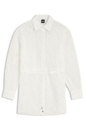 Chemisier Regular Fit avec fleurs brodées - Boss - Modalova