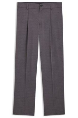 Pantalon Modern en tissu stretch à petits carreaux - HUGO - Modalova