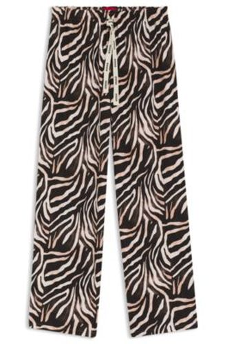 Bas de pyjama imprimé en modal stretch et en coton - HUGO - Modalova