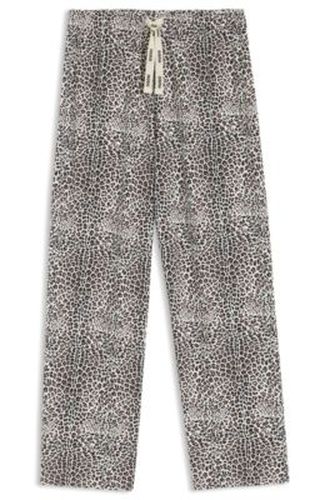 Bas de pyjama imprimé en modal stretch et en coton - HUGO - Modalova