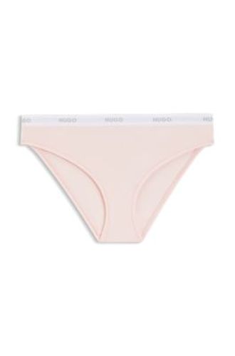 Slips en coton stretch avec logos répétés - HUGO - Modalova