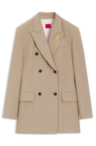 Blazer croisé Regular à silhouette sablier - HUGO - Modalova