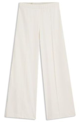 Pantalon large coupe décontractée en twill léger - Boss - Modalova