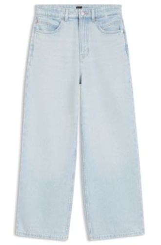 Jean coupe droite en denim bleu - Boss - Modalova