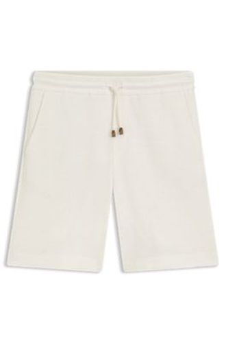 Short en coton et lin italien - Boss - Modalova