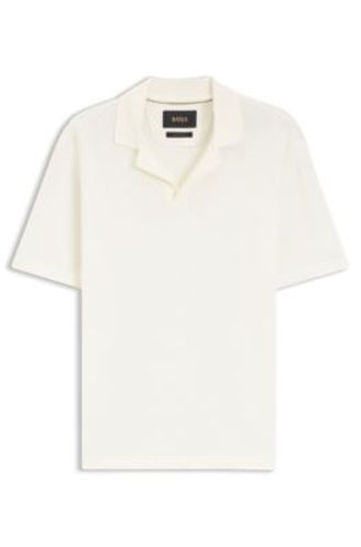 Polo en coton italien et lin - Boss - Modalova