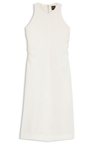 Robe coupe évasée avec côtés froncés - Boss - Modalova