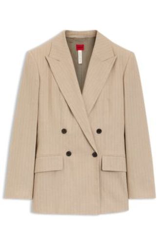 Blazer Regular en coton mélangé à rayures tennis - HUGO - Modalova