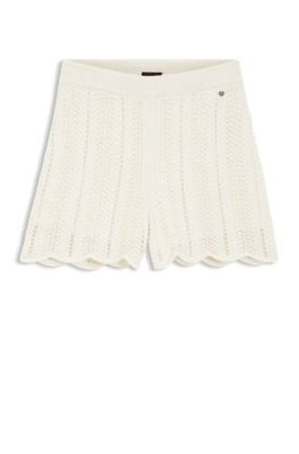Short en coton mélangé tricoté avec structure ondulée - Boss - Modalova