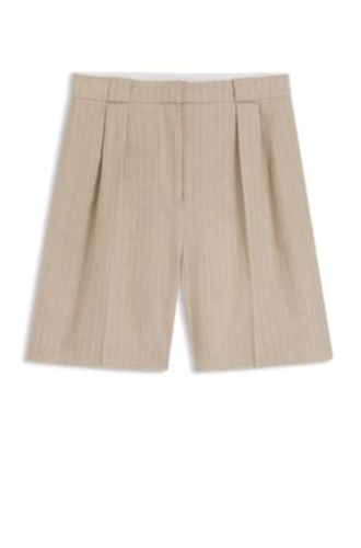 Short coupe décontractée en coton mélangé à rayures tennis - HUGO - Modalova
