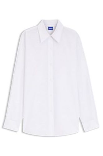Chemisier coupe oversize avec motif burnout cœur et logo - HUGO - Modalova