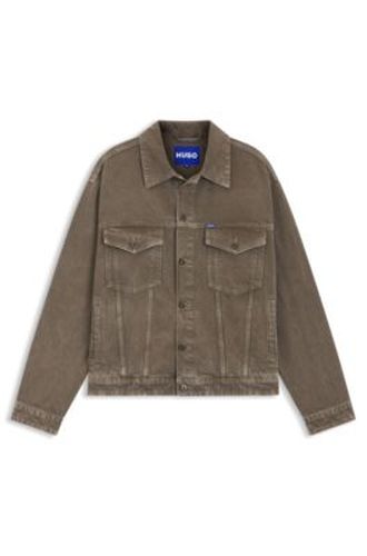 Veste Regular Fit en denim lavé - HUGO - Modalova