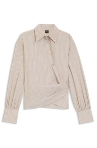 Chemisier Regular en toile de coton à rayures - Boss - Modalova