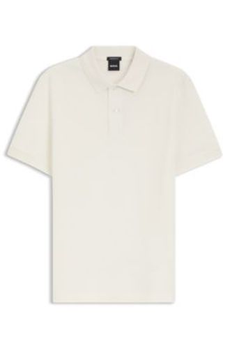 Polo Pallas en piqué de coton avec logo brodé - Boss - Modalova