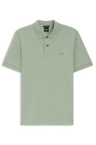 Polo Pallas en piqué de coton avec logo brodé - Boss - Modalova