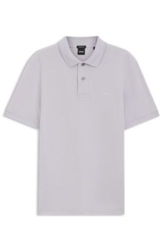 Pallas polo en piqué de coton avec logo brodé - Boss - Modalova