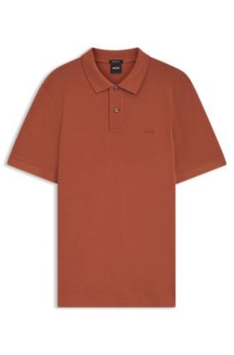 Pallas polo en piqué de coton avec logo brodé - Boss - Modalova