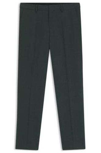 Pantalon Slim en laine stretch à micro motif - Boss - Modalova