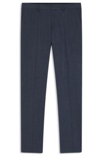 Pantalon Slim en laine stretch à micro motif - Boss - Modalova