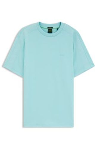 T-shirt en coton stretch avec ruban jacquard - Boss - Modalova