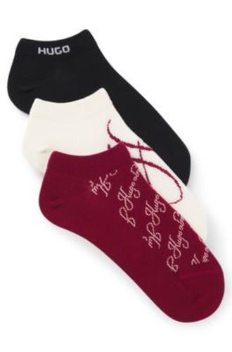 Lot de trois paires de chaussettes longueur cheville - HUGO - Modalova