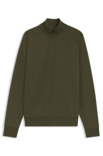 Sweat en coton stretch à encolure zippée - Boss - Modalova