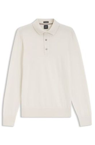 Polo en maille en laine mérinos - Boss - Modalova