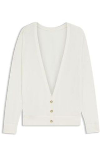 Gilet en maille avec fermeture boutonnée à l'arrière - Boss - Modalova